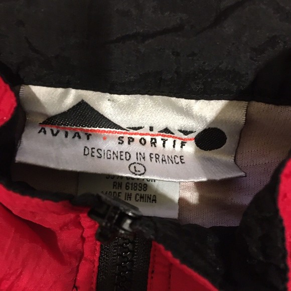 Vtg 80s Aviat Sportif Abstract Jacket M Art Colorblock Retro Sport Hip Hop 90s - Picture 2 of 5